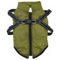 vidaXL Hundemantel Geschirr Wasserdicht Reflektierend Armeegrün L36 vidaXL Hundemantel Geschirr Wasserdicht Reflektierend Armeegrün L36