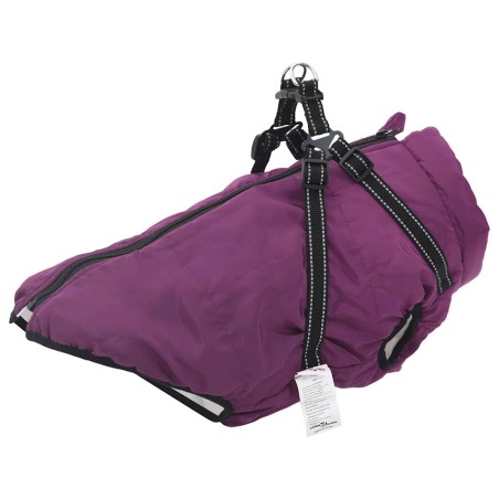 vidaXL Hundemantel mit Geschirr Wasserdicht Reflektierend Lila L44
