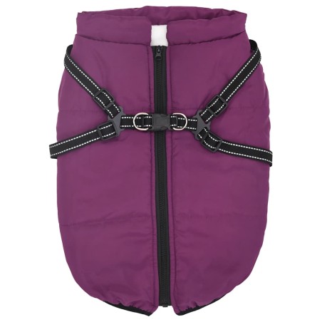 vidaXL Hundemantel mit Geschirr Wasserdicht Reflektierend Lila L44