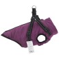 vidaXL Hundemantel mit Geschirr Wasserdicht Reflektierend Lila L36 vidaXL Hundemantel mit Geschirr Wasserdicht Reflektierend Lila L36