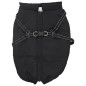 vidaXL Hundemantel mit Geschirr Wasserdicht Reflektierend Schwarz L44 vidaXL Hundemantel mit Geschirr Wasserdicht Reflektierend Schwarz L44