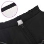 vidaXL Hundemantel mit Geschirr Wasserdicht Reflektierend Schwarz L44 vidaXL Hundemantel mit Geschirr Wasserdicht Reflektierend Schwarz L44