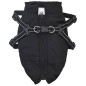 vidaXL Hundemantel mit Geschirr Wasserdicht Reflektierend Schwarz L36 vidaXL Hundemantel mit Geschirr Wasserdicht Reflektierend Schwarz L36