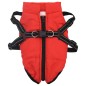 vidaXL Hundemantel mit Geschirr Wasserdicht Reflektierend Rot L36 vidaXL Hundemantel mit Geschirr Wasserdicht Reflektierend Rot L36