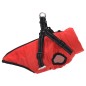 vidaXL Hundemantel mit Geschirr Wasserdicht Reflektierend Rot L36 vidaXL Hundemantel mit Geschirr Wasserdicht Reflektierend Rot L36