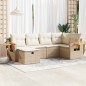 vidaXL 6-tlg. Garten-Sofagarnitur mit Kissen Beige Poly Rattan vidaXL 6-tlg. Garten-Sofagarnitur mit Kissen Beige Poly Rattan