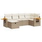 vidaXL 6-tlg. Garten-Sofagarnitur mit Kissen Beige Poly Rattan vidaXL 6-tlg. Garten-Sofagarnitur mit Kissen Beige Poly Rattan