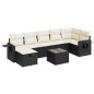 vidaXL 8-tlg. Garten-Sofagarnitur mit Kissen Schwarz Poly Rattan vidaXL 8-tlg. Garten-Sofagarnitur mit Kissen Schwarz Poly Rattan