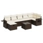 vidaXL 8-tlg. Garten-Sofagarnitur mit Kissen Braun Poly Rattan vidaXL 8-tlg. Garten-Sofagarnitur mit Kissen Braun Poly Rattan