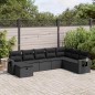 vidaXL 8-tlg. Garten-Sofagarnitur mit Kissen Schwarz Poly Rattan vidaXL 8-tlg. Garten-Sofagarnitur mit Kissen Schwarz Poly Rattan