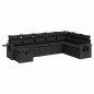 vidaXL 8-tlg. Garten-Sofagarnitur mit Kissen Schwarz Poly Rattan vidaXL 8-tlg. Garten-Sofagarnitur mit Kissen Schwarz Poly Rattan