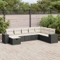 vidaXL 8-tlg. Garten-Sofagarnitur mit Kissen Schwarz Poly Rattan vidaXL 8-tlg. Garten-Sofagarnitur mit Kissen Schwarz Poly Rattan