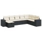 vidaXL 8-tlg. Garten-Sofagarnitur mit Kissen Schwarz Poly Rattan vidaXL 8-tlg. Garten-Sofagarnitur mit Kissen Schwarz Poly Rattan