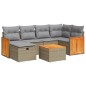 vidaXL 7-tlg. Garten-Sofagarnitur mit Kissen Beige Poly Rattan vidaXL 7-tlg. Garten-Sofagarnitur mit Kissen Beige Poly Rattan