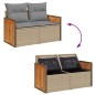 vidaXL 6-tlg. Garten-Sofagarnitur mit Kissen Beige Poly Rattan vidaXL 6-tlg. Garten-Sofagarnitur mit Kissen Beige Poly Rattan