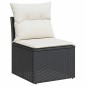 vidaXL 10-tlg. Garten-Sofagarnitur mit Kissen Schwarz Poly Rattan vidaXL 10-tlg. Garten-Sofagarnitur mit Kissen Schwarz Poly Rattan