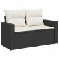 vidaXL 9-tlg. Garten-Sofagarnitur mit Kissen Schwarz Poly Rattan vidaXL 9-tlg. Garten-Sofagarnitur mit Kissen Schwarz Poly Rattan