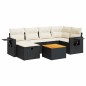 vidaXL 7-tlg. Garten-Sofagarnitur mit Kissen Schwarz Poly Rattan vidaXL 7-tlg. Garten-Sofagarnitur mit Kissen Schwarz Poly Rattan