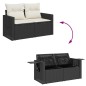 vidaXL 7-tlg. Garten-Sofagarnitur mit Kissen Schwarz Poly Rattan vidaXL 7-tlg. Garten-Sofagarnitur mit Kissen Schwarz Poly Rattan