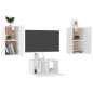 3-tlg. TV-Schrank-Set Weiß Holzwerkstoff 3-tlg. TV-Schrank-Set Weiß Holzwerkstoff