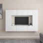 vidaXL 8-tlg. TV-Schrank-Set Weiß Holzwerkstoff vidaXL 8-tlg. TV-Schrank-Set Weiß Holzwerkstoff