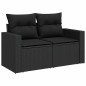 vidaXL 5-tlg. Garten-Sofagarnitur mit Kissen Schwarz Poly Rattan vidaXL 5-tlg. Garten-Sofagarnitur mit Kissen Schwarz Poly Rattan