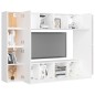 vidaXL 8-tlg. TV-Schrank-Set Weiß Holzwerkstoff vidaXL 8-tlg. TV-Schrank-Set Weiß Holzwerkstoff