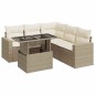 vidaXL 6-tlg. Garten-Sofagarnitur mit Kissen Beige Poly Rattan vidaXL 6-tlg. Garten-Sofagarnitur mit Kissen Beige Poly Rattan