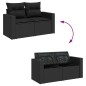 vidaXL 7-tlg. Garten-Sofagarnitur mit Kissen Schwarz Poly Rattan vidaXL 7-tlg. Garten-Sofagarnitur mit Kissen Schwarz Poly Rattan