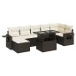 vidaXL 8-tlg. Garten-Sofagarnitur mit Kissen Braun Poly Rattan vidaXL 8-tlg. Garten-Sofagarnitur mit Kissen Braun Poly Rattan