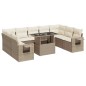 vidaXL 10-tlg. Garten-Sofagarnitur mit Kissen Beige Poly Rattan vidaXL 10-tlg. Garten-Sofagarnitur mit Kissen Beige Poly Rattan