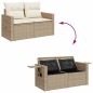 vidaXL 10-tlg. Garten-Sofagarnitur mit Kissen Beige Poly Rattan vidaXL 10-tlg. Garten-Sofagarnitur mit Kissen Beige Poly Rattan