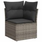vidaXL 7-tlg. Garten-Sofagarnitur mit Kissen Grau Poly Rattan vidaXL 7-tlg. Garten-Sofagarnitur mit Kissen Grau Poly Rattan