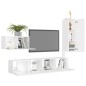 4-tlg. TV-Schrank-Set Weiß Holzwerkstoff 4-tlg. TV-Schrank-Set Weiß Holzwerkstoff