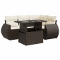 vidaXL 5-tlg. Garten-Sofagarnitur mit Kissen Braun Poly Rattan vidaXL 5-tlg. Garten-Sofagarnitur mit Kissen Braun Poly Rattan
