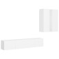 vidaXL 4-tlg. TV-Schrank-Set Weiß Holzwerkstoff vidaXL 4-tlg. TV-Schrank-Set Weiß Holzwerkstoff