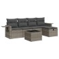 vidaXL 6-tlg. Garten-Sofagarnitur mit Kissen Grau Poly Rattan vidaXL 6-tlg. Garten-Sofagarnitur mit Kissen Grau Poly Rattan