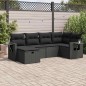 vidaXL 6-tlg. Garten-Sofagarnitur mit Kissen Schwarz Poly Rattan vidaXL 6-tlg. Garten-Sofagarnitur mit Kissen Schwarz Poly Rattan