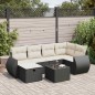 vidaXL 7-tlg. Garten-Sofagarnitur mit Kissen Schwarz Poly Rattan vidaXL 7-tlg. Garten-Sofagarnitur mit Kissen Schwarz Poly Rattan
