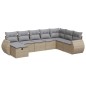 vidaXL 8-tlg. Garten-Sofagarnitur mit Kissen Beige Poly Rattan vidaXL 8-tlg. Garten-Sofagarnitur mit Kissen Beige Poly Rattan