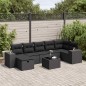 vidaXL 8-tlg. Garten-Sofagarnitur mit Kissen Schwarz Poly Rattan vidaXL 8-tlg. Garten-Sofagarnitur mit Kissen Schwarz Poly Rattan