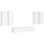 vidaXL 6-tlg. TV-Schrank-Set Weiß Holzwerkstoff vidaXL 6-tlg. TV-Schrank-Set Weiß Holzwerkstoff