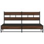 vidaXL Metallbett ohne Matratze Braun Eichen-Optik 193x203 cm vidaXL Metallbett ohne Matratze Braun Eichen-Optik 193x203 cm