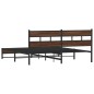 vidaXL Metallbett ohne Matratze Braun Eichen-Optik 193x203 cm vidaXL Metallbett ohne Matratze Braun Eichen-Optik 193x203 cm