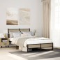 vidaXL Metallbett ohne Matratze Sonoma-Eiche 120x200 cm vidaXL Metallbett ohne Matratze Sonoma-Eiche 120x200 cm