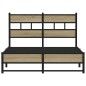 vidaXL Metallbett ohne Matratze Sonoma-Eiche 120x200 cm vidaXL Metallbett ohne Matratze Sonoma-Eiche 120x200 cm