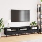 vidaXL TV-Schrank Schwarz 202x39x43,5 cm Kaltgewalzter Stahl vidaXL TV-Schrank Schwarz 202x39x43,5 cm Kaltgewalzter Stahl