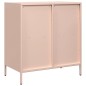 vidaXL Sideboard Rosa 68x39x73,5 cm Kaltgewalzter Stahl vidaXL Sideboard Rosa 68x39x73,5 cm Kaltgewalzter Stahl