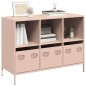 vidaXL Sideboard Rosa 101,5x39x73,5 cm Kaltgewalzter Stahl vidaXL Sideboard Rosa 101,5x39x73,5 cm Kaltgewalzter Stahl