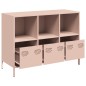 vidaXL Sideboard Rosa 101,5x39x73,5 cm Kaltgewalzter Stahl vidaXL Sideboard Rosa 101,5x39x73,5 cm Kaltgewalzter Stahl